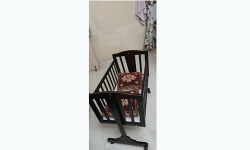 our image of R for Rabbit Dream Time Baby Wooden Cradle