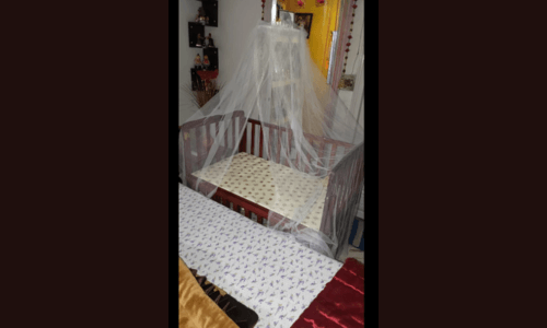 our image of LuvLap C-60 Baby Wooden Cot with Mosquito Net