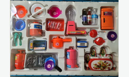 our image of PURVI Super Kitchen 36 Pcs Mini Utensils and Plastic Non Toxic Indian Kitchen Set
