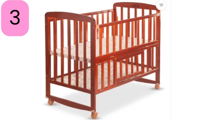 LuvLap C-50 Baby Wooden Cot with Mosquito Net