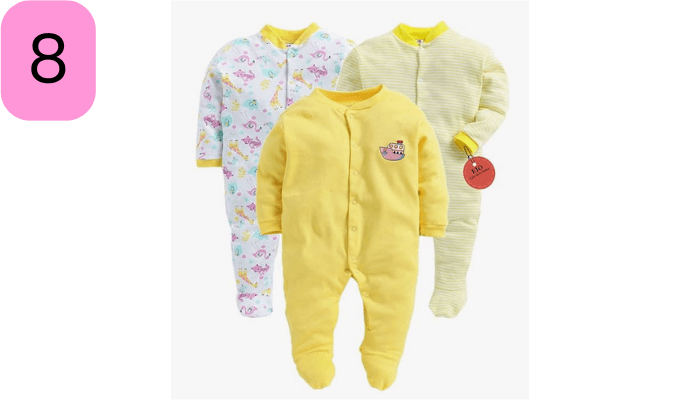 EIO® 100% Cotton Rompers Sleepsuits Jumpsuit Night Suits