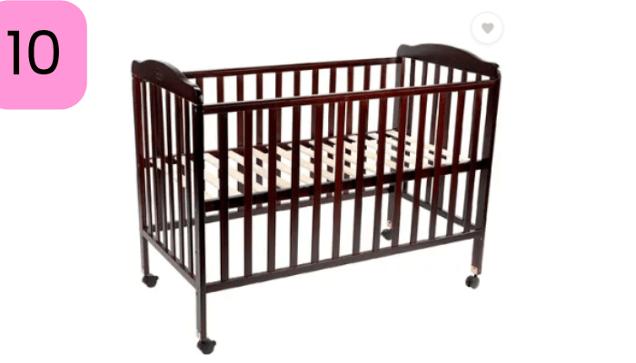LuvLap C-60 Baby Wooden Cot with Mosquito Net